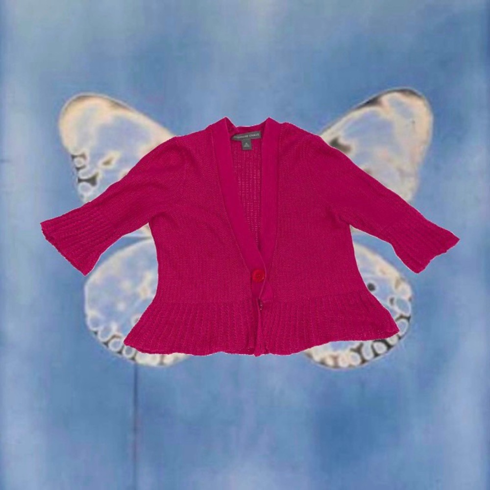 pink cardigan y2k